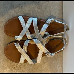 Toms silver gladiator sandals